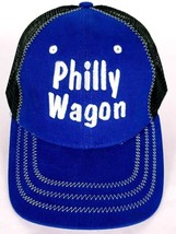 Philly Wagon Men&#39;s Trucker Cap Hat Mesh Adjustable One Size Black Blue - £14.76 GBP