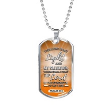 The Lord Is My Light And My Salvation Bible Verse Inspirational Necklace Stainl - £37.31 GBP+