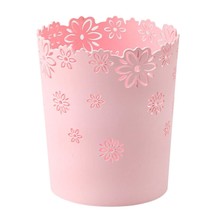 Nazr Wastebasket, Hollow Flower Shape Plastic Lidless Wastepaper Baskets... - £22.34 GBP