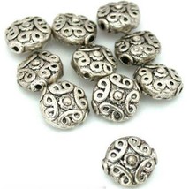 10 Bali Saucer Beads Jewelry Bead Stringing Parts 11mm - £6.60 GBP