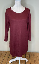 bobeaux NWOT women’s ribbed thigh length sweater size L maroon J5 - £8.47 GBP