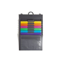 Smead Cascading Wall Organizer, 6 Removable Folder Pockets, Letter Size, Gray/Br - £15.85 GBP