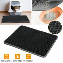 Kitty Cat Litter Mat Trapping Honeycomb Double Layer EVA Foam Waterproof 23x17in - £37.75 GBP