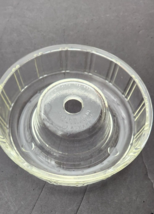 Hazel Atlas Queen Anne Glasbake Bundt Ring Oven Clear Glass Dish Mold Vtg - £19.09 GBP