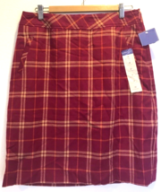 Laura Scott Red plaid skirt women’s Size Medium NWT - £8.22 GBP