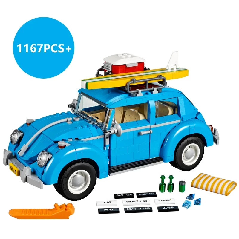 New Toys Blue Beetle Classic Car High Difficulty Assembly Interwoven Building Bl - $57.96