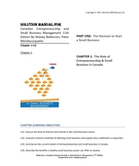 Solution Manual For Canadian Entrepreneurship and Small Business Managem... - $17.99
