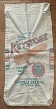 Vintage Keystone Corneli Hybrid Seed Corn Cloth Bag Sack St Louis Missouri - £39.15 GBP