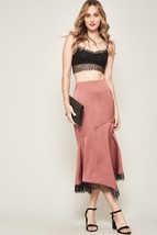 Women&#39;s Rose Solid Woven Midi Skirt (M) - £25.61 GBP