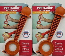 Pop + Scoop Cat Food Can Opener and Server Spoon Made in USA Lot of 2 New - £9.33 GBP