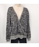 Coco + Jaimeson Yoga Cover-Up Size Medium Crossover Sweater Top Gray Lon... - £10.19 GBP