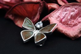 Navia Jewelry Butterfly Wings Doxocopa cherubina Silver Pendant NP-107D Korea - £55.12 GBP