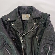 Gino Leather Jacket Girls Size M Fundamental Fashion Euro Style Full Zip Black image 13