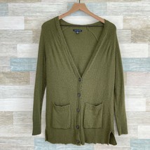American Eagle Grandpa Tunic Cardigan Sweater Green Stretchy Soft Women XS - £11.86 GBP