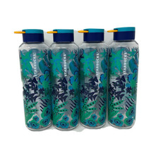 Starbucks 2022 Blue Floral Reusable Plastic Flower Water Bottle Tumbler ... - £46.45 GBP