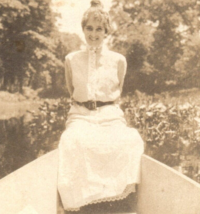 Beautiful Young Woman On Boat in Lake Original Found Photo Vintage Photograph - £7.95 GBP