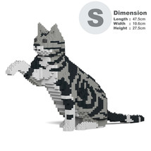 American Shorthair Cats Sculptures (JEKCA Lego Brick) DIY Kit - $88.00