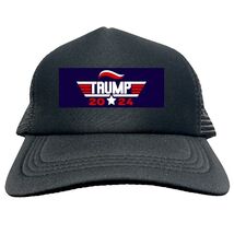 TRUMP TOP GUN MAGA 2024 FUNNY Trucker Hat Cap Foam Mesh Baseball HF0308 - $15.83