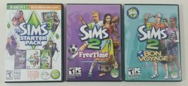 The Sims PC Game Lot - Sims 3 Starter Pack - Sims 2 Freetime - Sims 2 Bon Voyage - £36.67 GBP