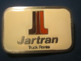Vtg Pewter Belt Buckle JARTRAN Truck Rental [j10w]  - $11.52