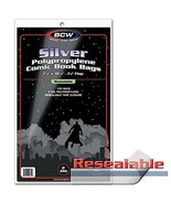 BCW Supplies Resealable Silver Comic Bags (100 Count Pack) - $14.99