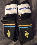 Bombas Youth Kids Bee Better Black Crew Calf Socks 4 Pair Size XS Shoe Size 1-4 - $14.99