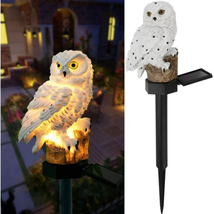 Garden Solar Lights Outdoor Decorative Resin Owl Solar LED Lights with Stake for - £20.44 GBP