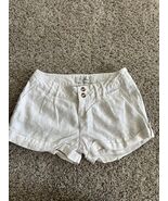 Guess Shorts Womens Size 24 100% Linen Cuffed Flat Front Button Shorts - $19.31 CAD