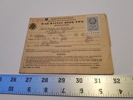 Home Treasure 909708 War Ration Book Two Stamp Biddeford Maine Donald Ke... - $18.99