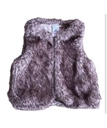 Carter&#39;s Faux Fur Vest Girls Size 2T Brown Lined Open Vest Diva - $7.90