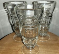 Parfait Glasses Soda Fountain Glasses Indiana Glass #304 Footed Panels Clear  - £23.52 GBP