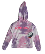 Reebok Kids Girls Tie Dye Pink Pullover Hoodie Sweatshirt Cotton Blend Size S 7 - $19.79