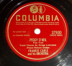 Frankie Carle w/ Marjorie Hughes 78 Peggy O&#39;Neil/Hate Myself In The Morn... - $6.92
