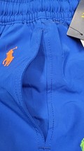XS- 5.5&quot; POLO RALPH LAUREN Blue Neon Orange Green PONY Swim Trunks Short... - £44.38 GBP