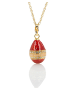 Collier pendentif oeuf rouge Keren Kopal avec cristaux - €34,06 EUR