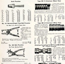 1922 N.T. Bushnell Hoses &amp; Punches Tools Advertisement Catalogue Hardwar... - $35.07 CAD