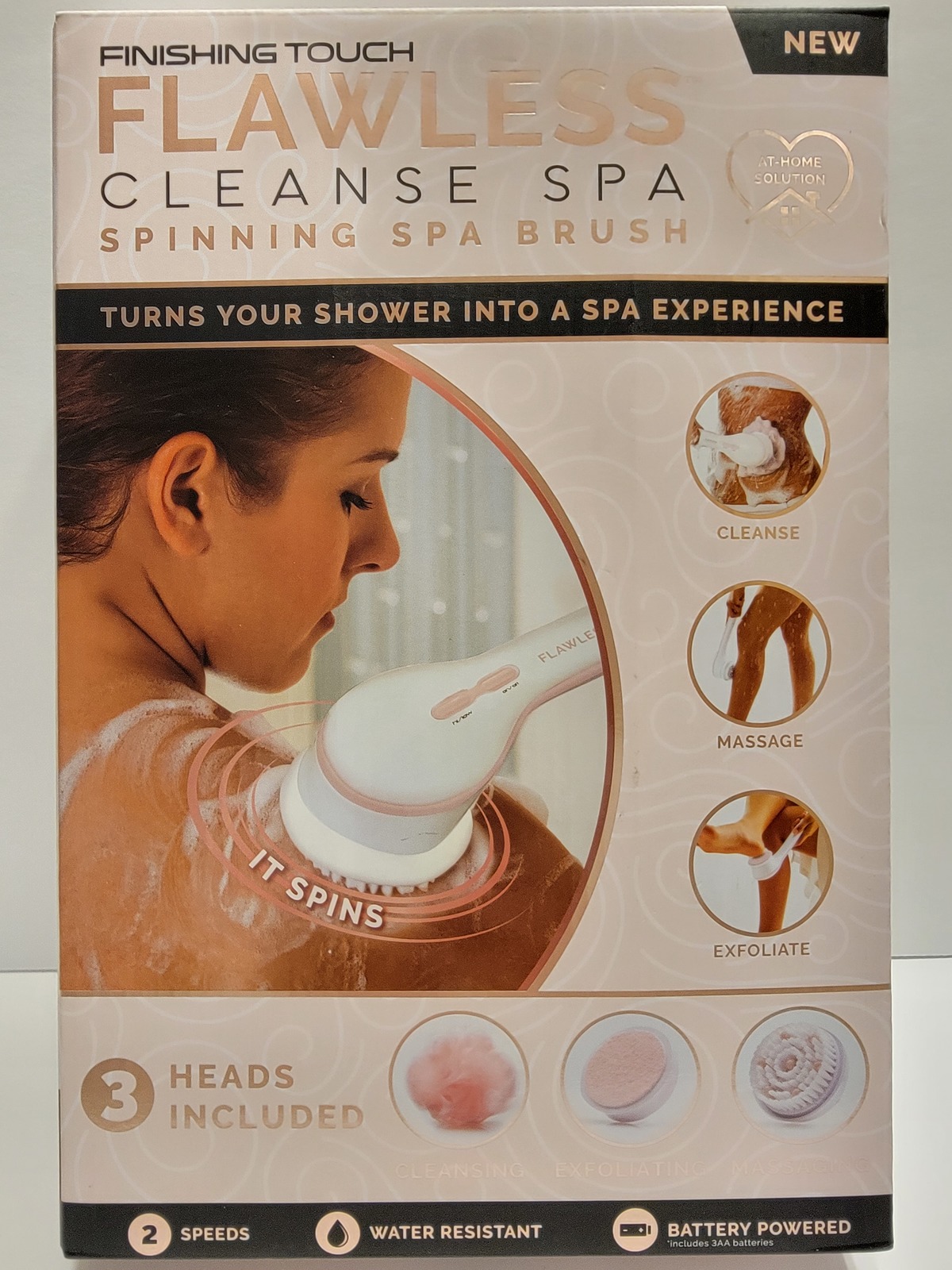Primary image for New Finishing Touch Flawless Cleanse Spa Battery Powered Spinning Brush NIB