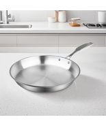 SOGA Stainless Steel Fry Pan 34cm Frying Pan Top Grade Induction Cooking... - $72.90