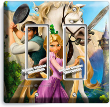 RAPUNZEL FLYNN TANGLED MOVIE DOUBLE GFI LIGHT SWITCH COVER GIRL PLAY ROO... - £11.11 GBP