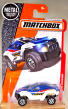 2016 Matchbox 84/125 MBX Heroic Rescue CRIME CRUSHER Blue-White wWhiteRingFlower - £6.53 GBP