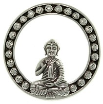 Jewelry Trends Buddha Teaching Wisdom Dharma Wheel Buddhist Sterling Silver Pend - £51.14 GBP