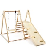 5-in-1 Indoor Jungle Gym Foldable Climber Playset with Fun Slide and Adj... - $276.09 CAD