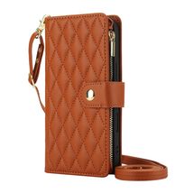 for iPhone 16E (Color: Brown) Luxury Leather Magnetic Wallet Flip Case f... - $1,065.48 MXN