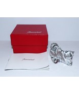 EXQUISITE SIGNED BACCARAT FRANCE CRYSTAL KITTEN/CAT PLAYING FIGURINE IN BOX - $102.46