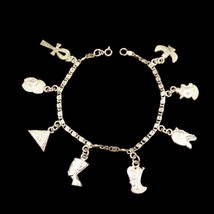 Unique Egyptian Sterling Silver Chain Pandora Jewellery Bracelet Revival Charm - $69.75