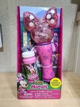 Disney Junior Minnie Mouse Bubble Wand Light Up W/ Solution Parks World ... - £22.12 GBP