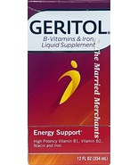 Geritol B Vitamins & Iron Liquid Supplement Energy Support 12 fl oz 1/25 FRESH! - $19.88