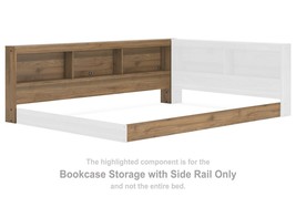 Deanlow - Honey - Bookcase Storage with Side Rail - $98.00