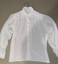 Evan Picone Petites Saks Fifth Avenue Women’s Blouse White Size 4 Long S... - $49.50