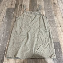 Directives Lyocell Gray-Green Lagenlook Jumper Dress Pockets Adjustable ... - $19.88